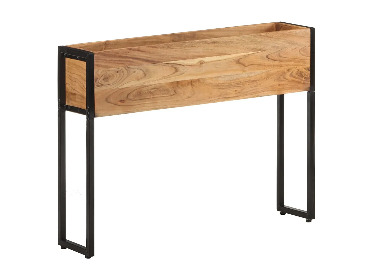 Vassoio per fioriera aiuola rialzata piante fiori terrazza giardino 90 x 20 x 68 cm legno massello di acacia marrone 02_0037964