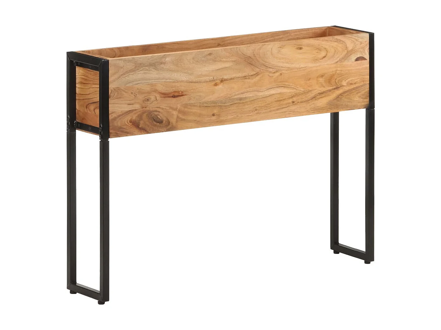 Vassoio per fioriera aiuola rialzata piante fiori terrazza giardino 90 x 20 x 68 cm legno massello di acacia marrone 02_0037964