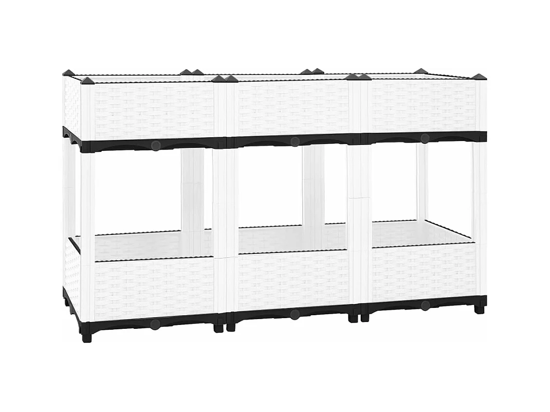 Jardinière bac lit surélevé grise 120 x 40 x 71 cm 02_0039204