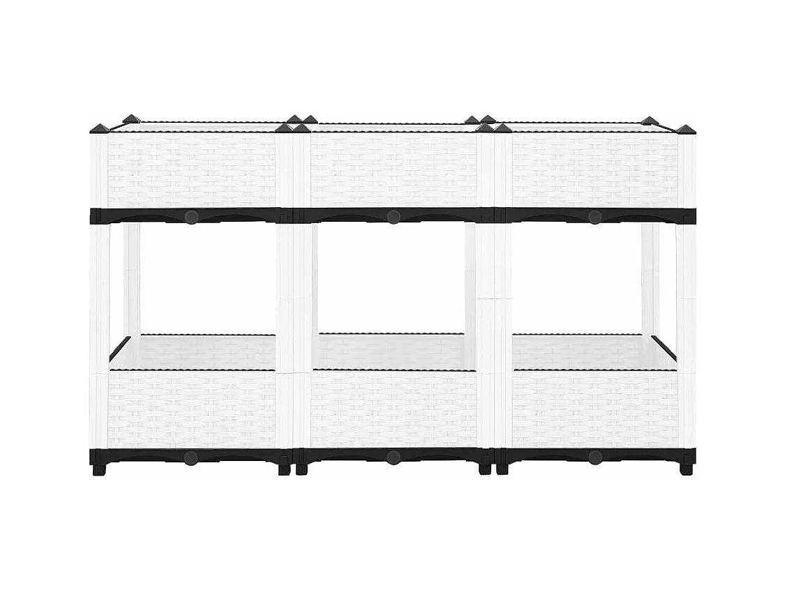 Jardinière bac lit surélevé grise 120 x 40 x 71 cm 02_0039204