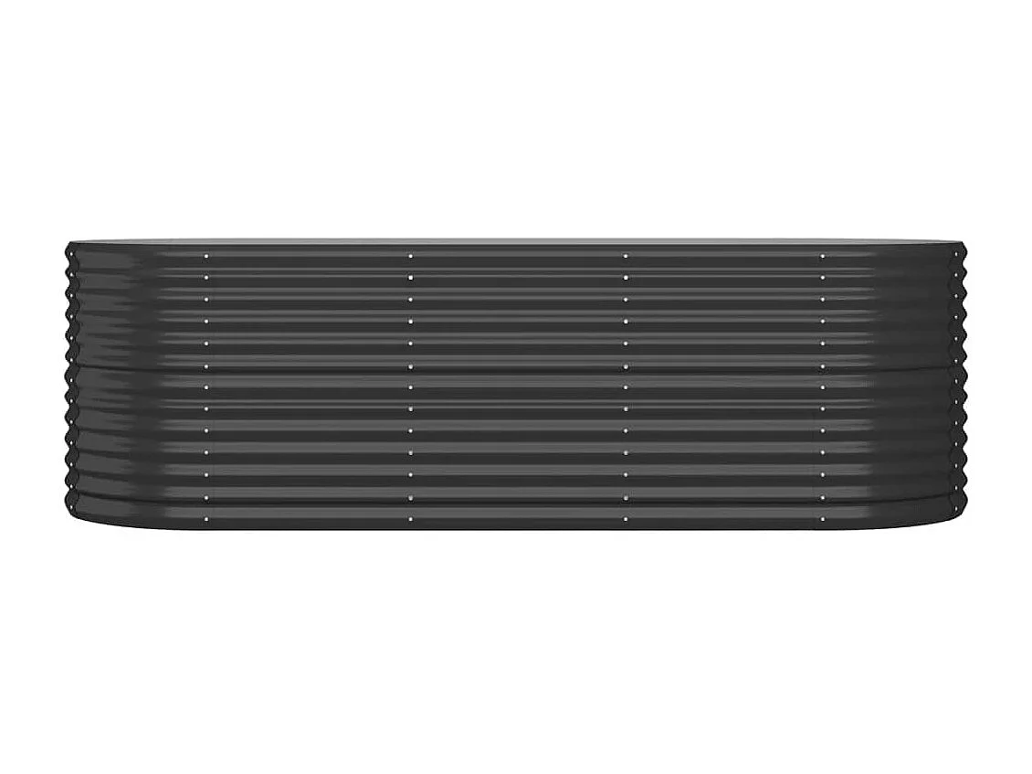 Macetero bancal elevado plantas flores terraza jardín jardín acero revestido de polvo antracita 02_0039486