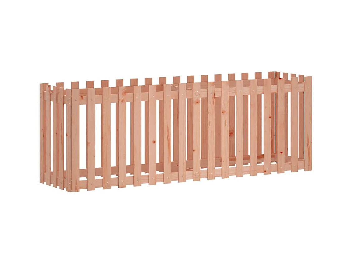 Vassoio per fioriera aiuola rialzata piante fiori terrazza giardino recinzione design legno massello douglas marrone 02_0039821