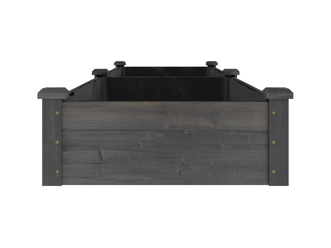 Jardinière bac lit surélevé bois marron 240 x 60 x 25 cm 02_0039846