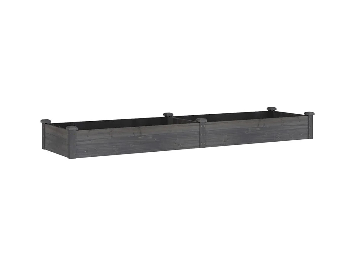 Jardinière bac lit surélevé bois marron 240 x 60 x 25 cm 02_0039846