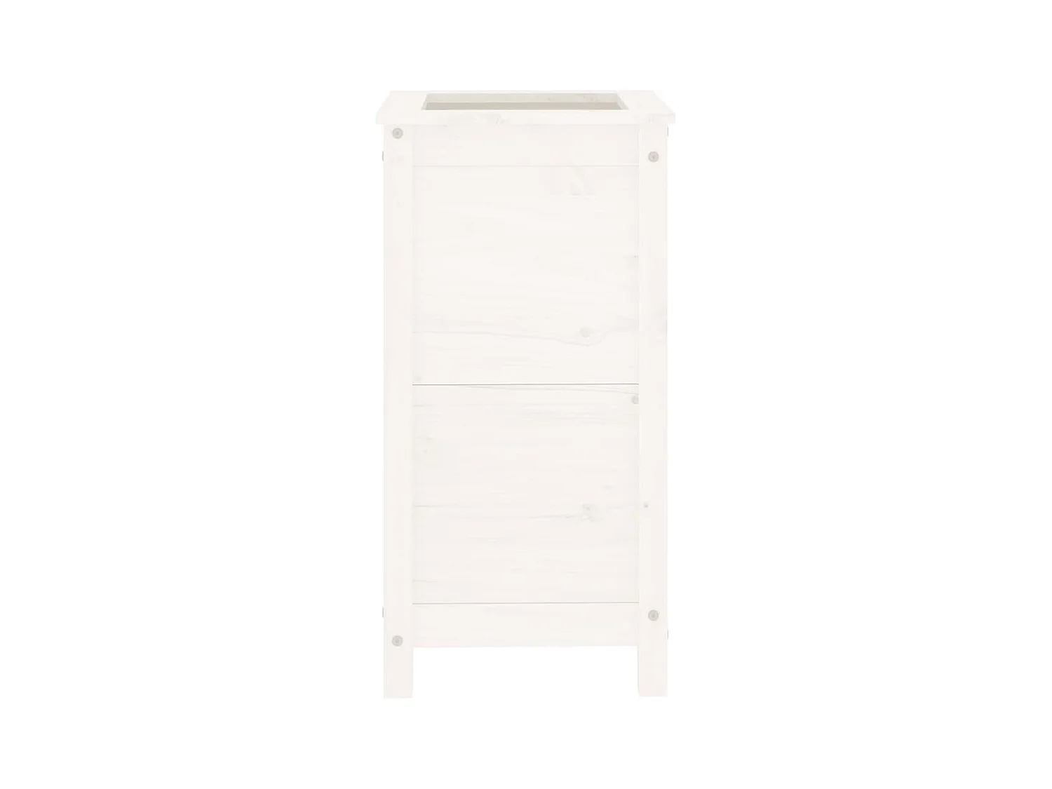 Jardinière bac lit surélevé bois blanche 40 x 40 x 78 cm 02_0037579