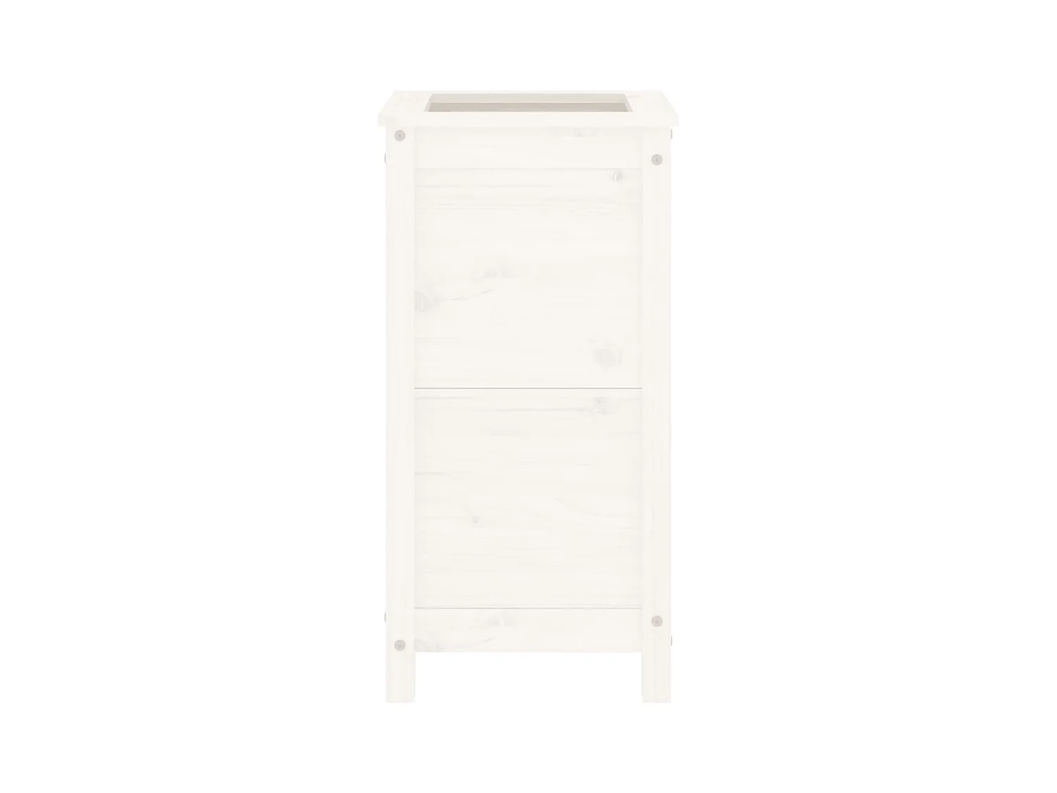 Jardinière bac lit surélevé bois blanche 40 x 40 x 78 cm 02_0037579