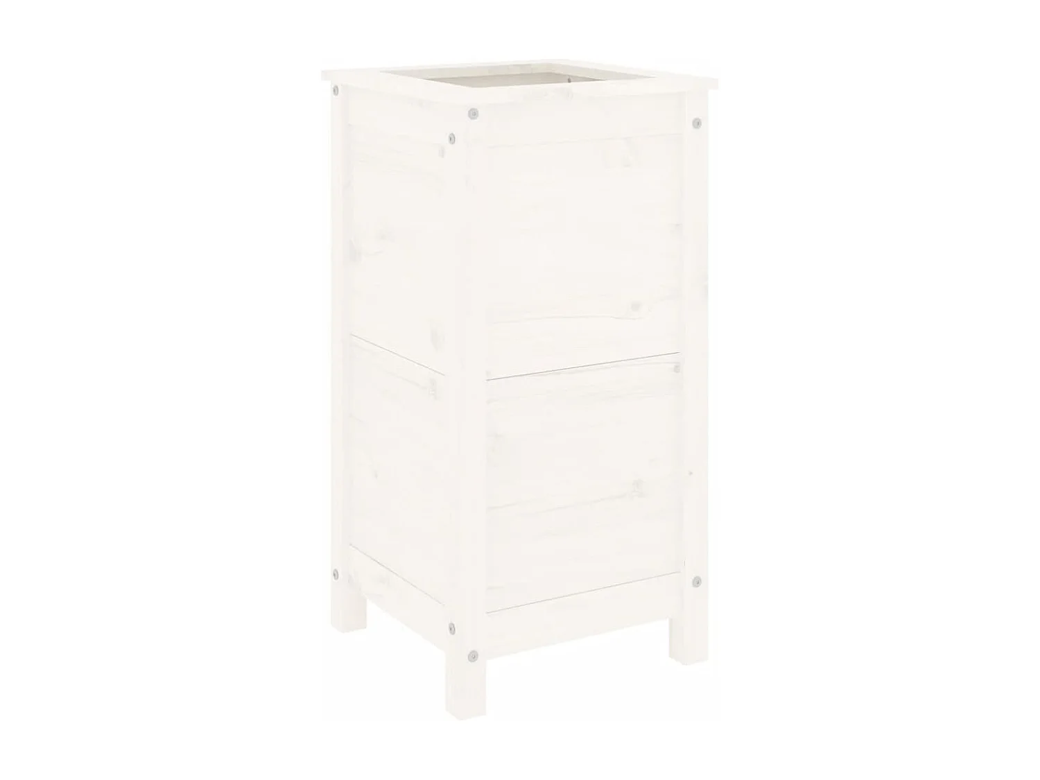 Macetero bancal elevado plantas flores terraza jardín 40 x 40 x 78 cm madera maciza de pino blanco 02_0037579