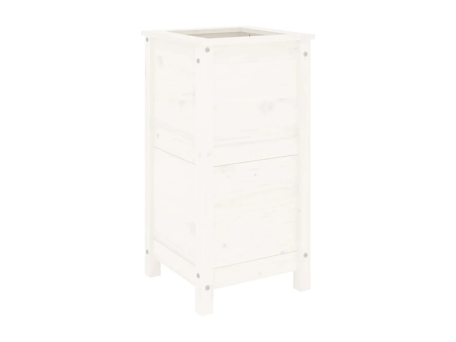 Macetero bancal elevado plantas flores terraza jardín 40 x 40 x 78 cm madera maciza de pino blanco 02_0037579