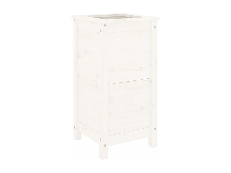 Macetero bancal elevado plantas flores terraza jardín 40 x 40 x 78 cm madera maciza de pino blanco 02_0037579