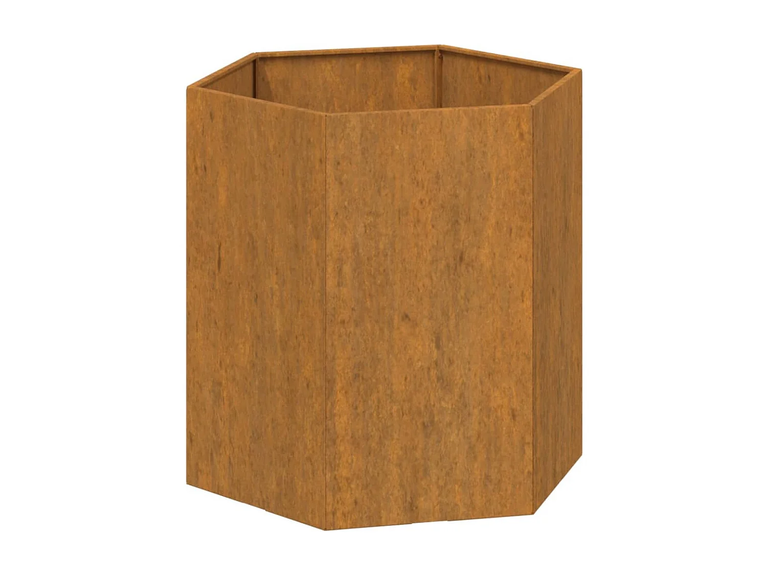 Macetero bancal elevado plantas flores terraza jardín Oxidado 40 x 40 x 45 cm acero corten marrón 02_0038721