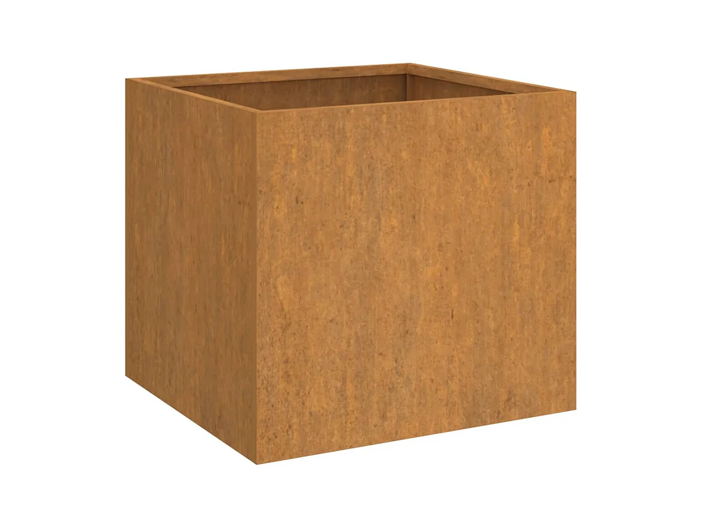 Vaso per fioriera aiuola rialzata piante fiori giardino terrazze set da 2 32 x 30 x 29 cm acciaio corten marrone 02_0038934