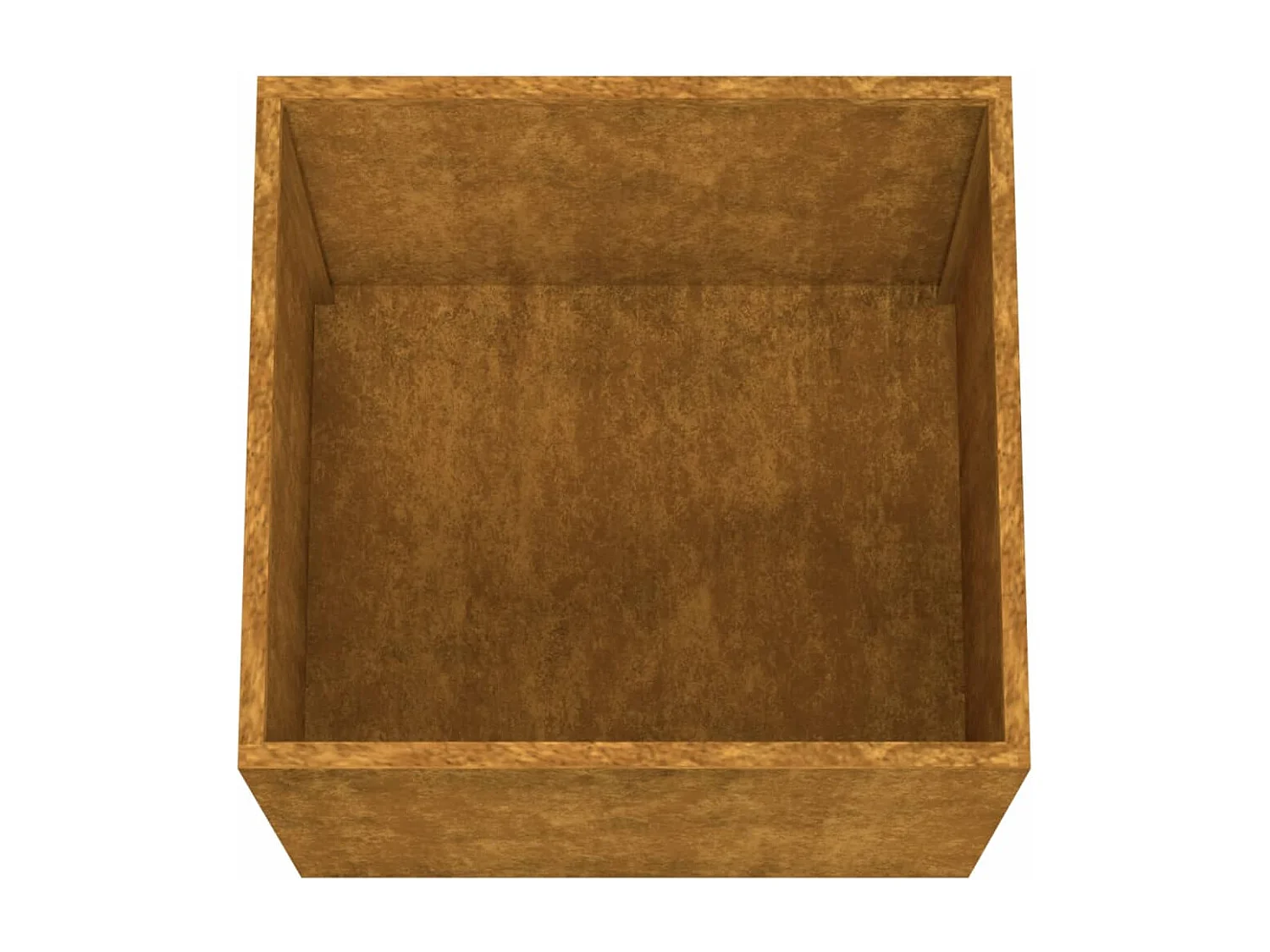 Bandeja para plantar plantas com canteiro elevado, flores, terraços de jardim, conjunto de 2 32 x 30 x 29 cm aço corten marrom 02_0038934