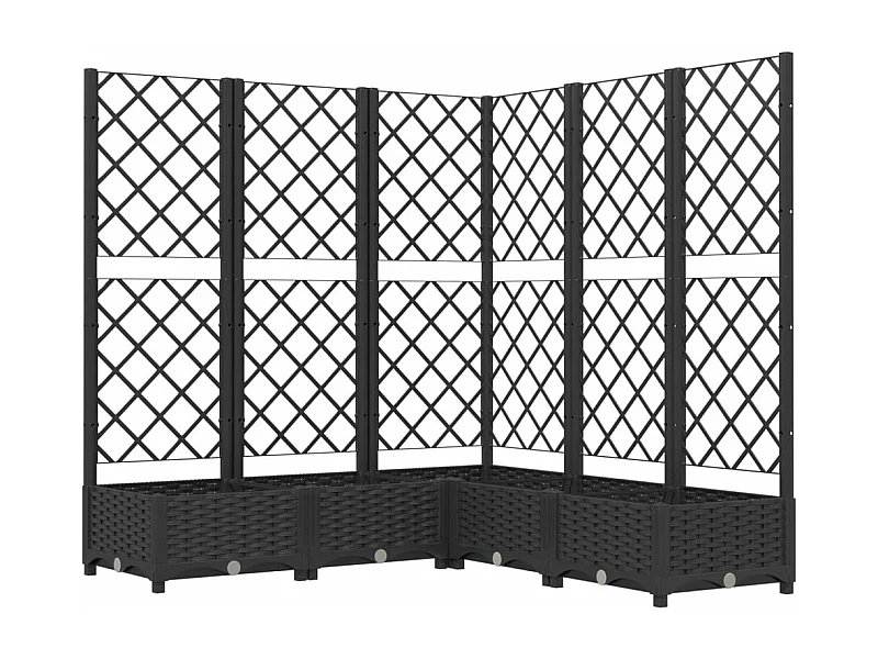 Jardinière bac lit surélevé noire 120 x 120 x 121.5 cm 02_0038225