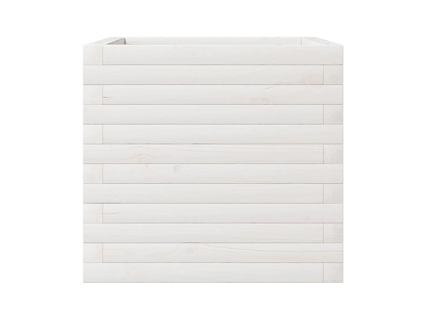 Jardinière bac lit surélevé bois blanche 50 x 50 x 45.5 cm 02_0037637
