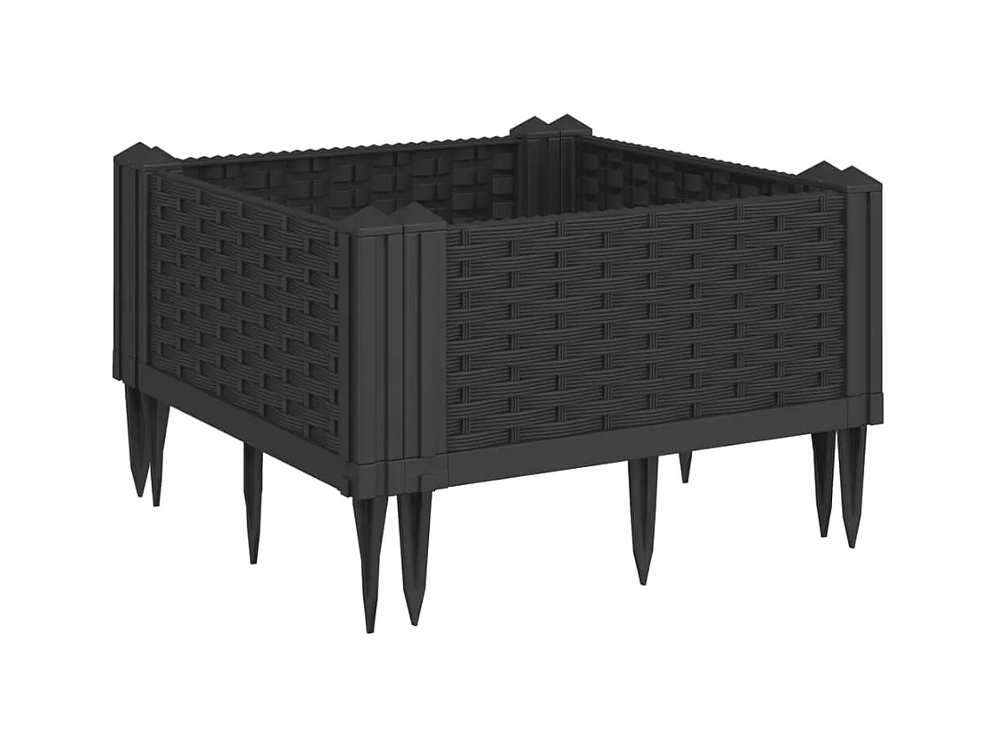 Jardinière bac lit surélevé noire 42 x 5 x 42 cm 02_0038200