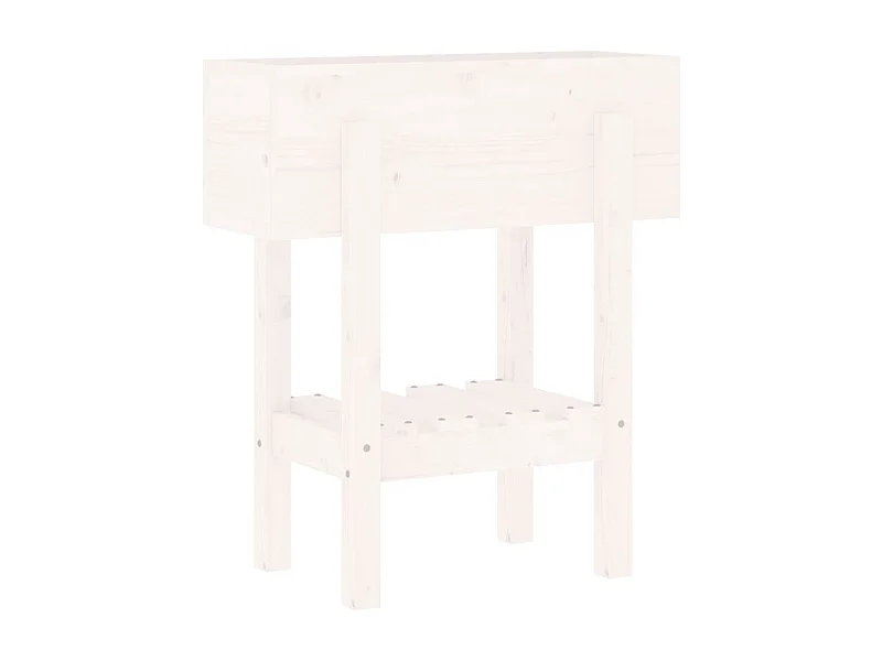 Jardinière bac lit surélevé bois blanche 62 x 30 x 69 cm 02_0037747