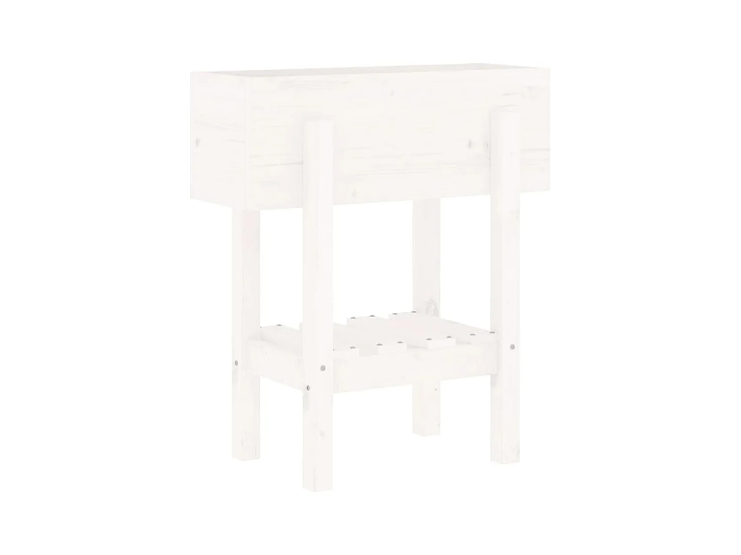 Jardinière bac lit surélevé bois blanche 62 x 30 x 69 cm 02_0037747