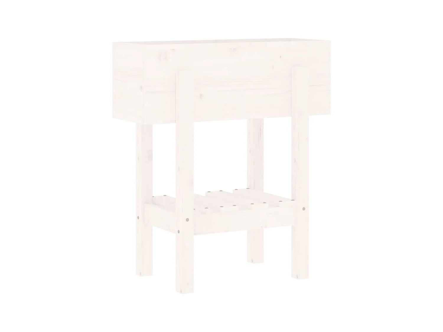 Vassoio per fioriera aiuola rialzata piante fiori terrazza giardino 62 x 30 x 69 cm legno massiccio di pino bianco 02_0037747
