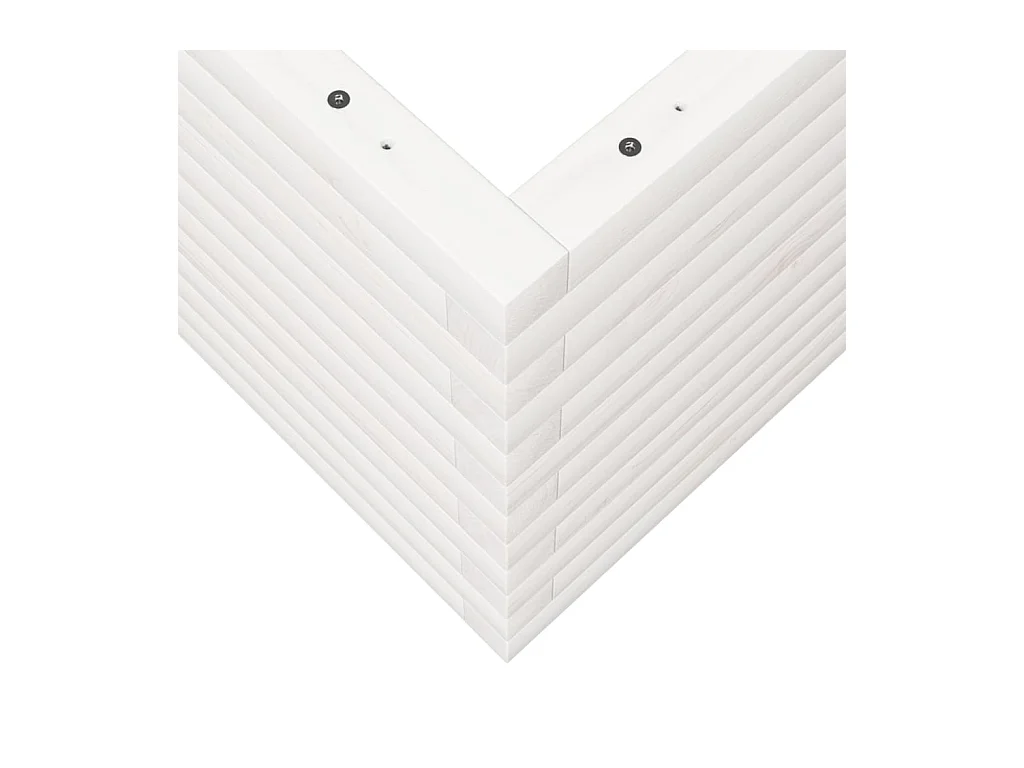 Jardinière bac lit surélevé bois blanche 70 x 70 x 45.5 cm 02_0037815