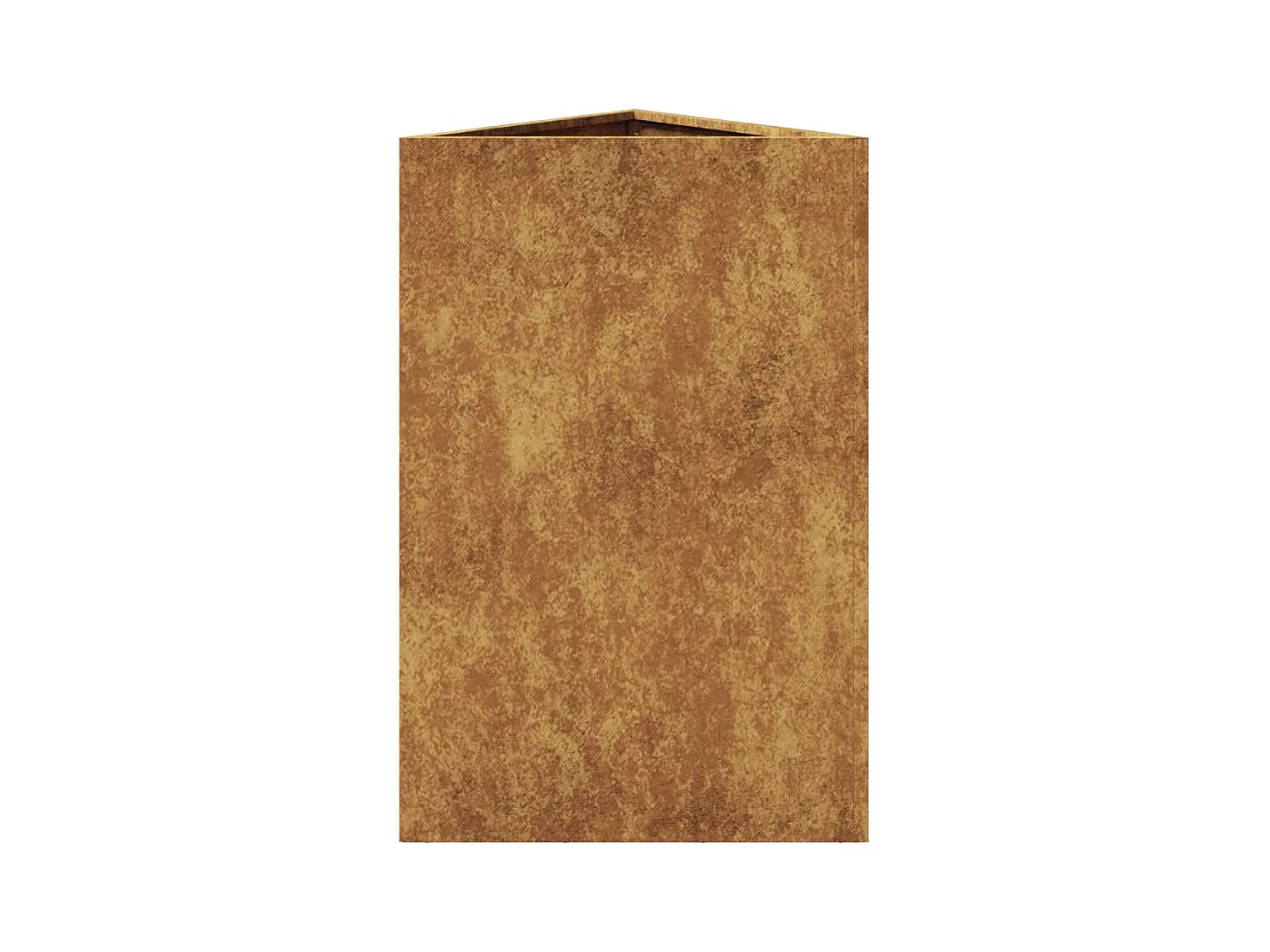 Vaso per fioriera aiuola rialzata piante fiori giardino terrazzi set da 2 triangolari 50 x 43 x 75 cm acciaio corten marrone 02_0039107