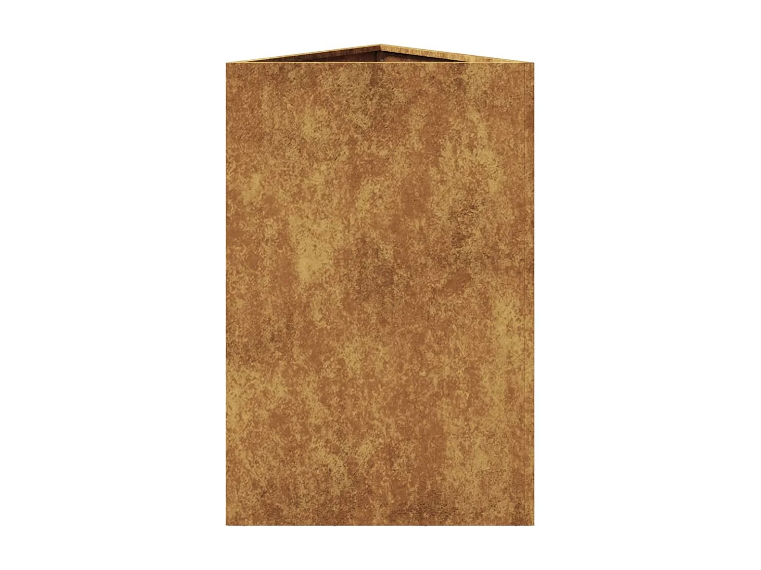 Vaso per fioriera aiuola rialzata piante fiori giardino terrazzi set da 2 triangolari 50 x 43 x 75 cm acciaio corten marrone 02_0039107