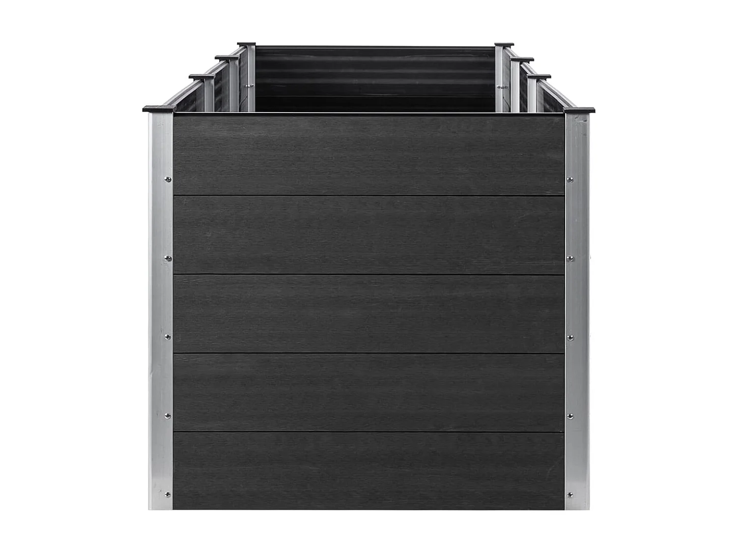 Macetero bancal elevado plantas flores terraza jardín jardín 300 x 50 x 91 cm WPC gris 02_0039428