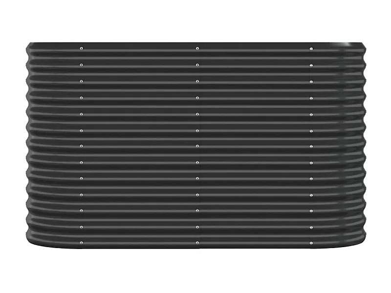 Macetero bancal elevado plantas flores terraza jardín jardín acero revestido de polvo antracita 02_0039490