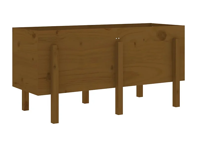 Vassoio per fioriera aiuola rialzata piante fiori terrazza giardino giardino marrone 121 x 50 x 57 cm legno di pino massiccio marrone 02_0039781