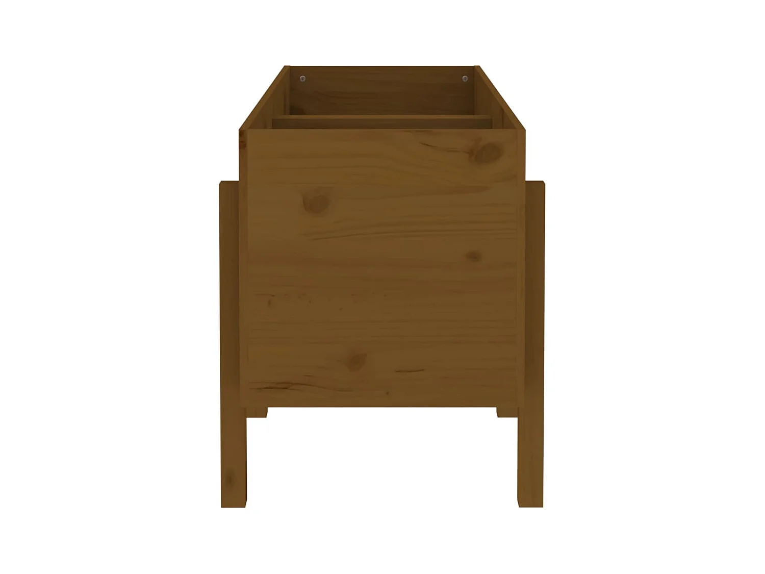 Jardinière bac lit surélevé bois marron 121 x 50 x 57 cm 02_0039781