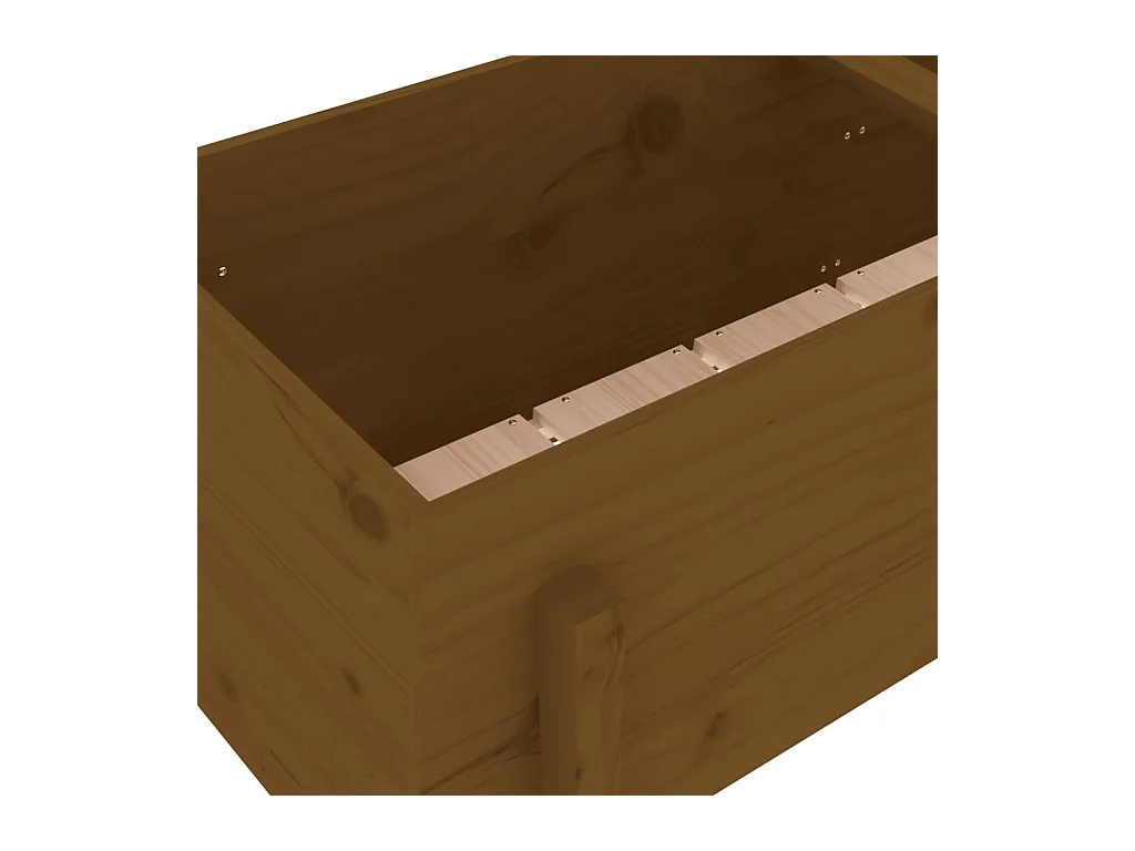 Jardinière bac lit surélevé bois marron 121 x 50 x 57 cm 02_0039781