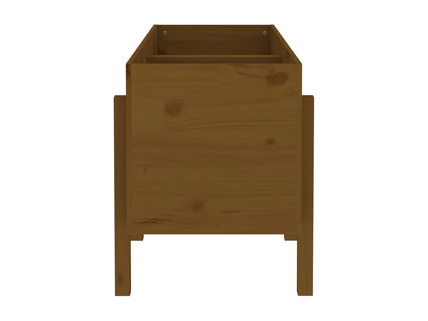 Vassoio per fioriera aiuola rialzata piante fiori terrazza giardino giardino marrone 121 x 50 x 57 cm legno di pino massiccio marrone 02_0039781