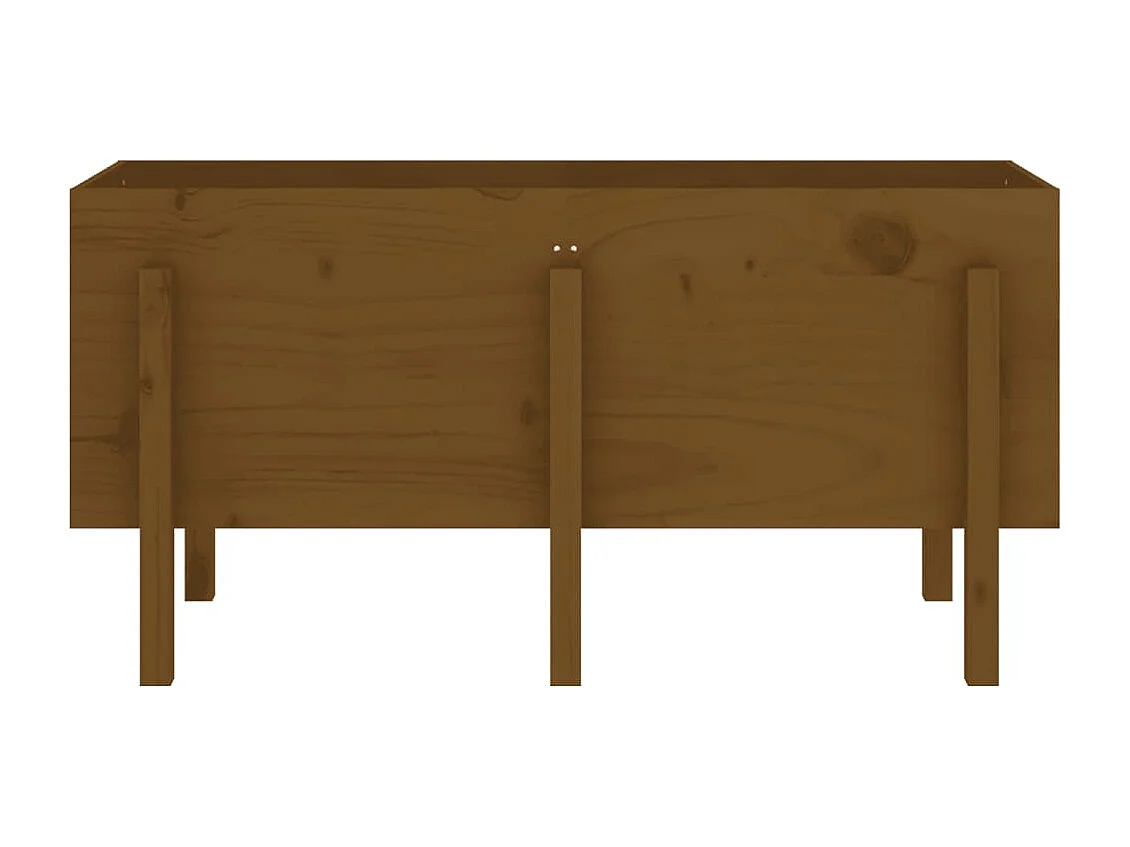 Vassoio per fioriera aiuola rialzata piante fiori terrazza giardino giardino marrone 121 x 50 x 57 cm legno di pino massiccio marrone 02_0039781