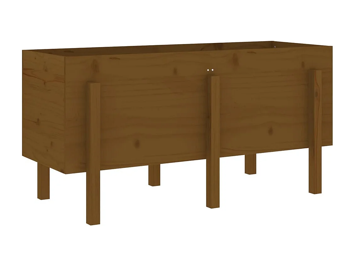 Vassoio per fioriera aiuola rialzata piante fiori terrazza giardino giardino marrone 121 x 50 x 57 cm legno di pino massiccio marrone 02_0039781