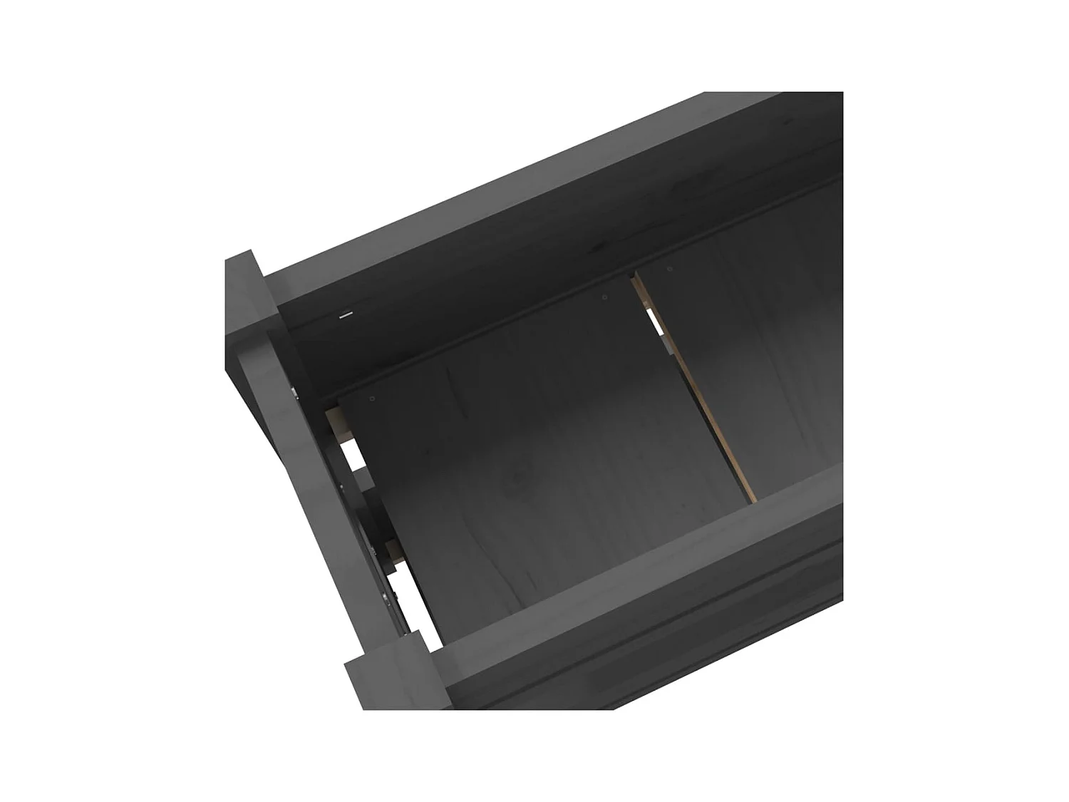 Jardinière bac lit surélevé bois marron 112 x 25 x 66 cm 02_0037400