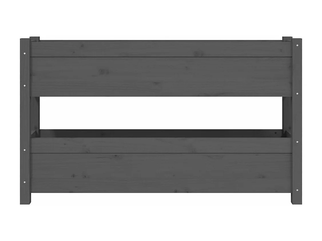 Vassoio per fioriera aiuola rialzata piante fiori terrazza giardino 112 x 25 x 66 cm legno massello di pino grigio 02_0037400