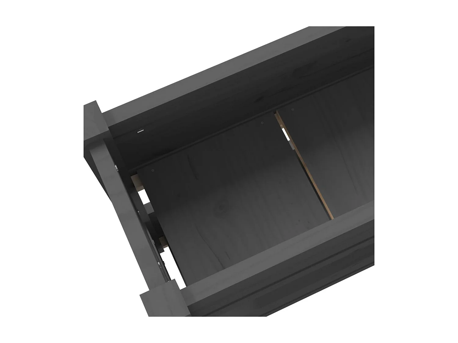 Vassoio per fioriera aiuola rialzata piante fiori terrazza giardino 112 x 25 x 66 cm legno massello di pino grigio 02_0037400