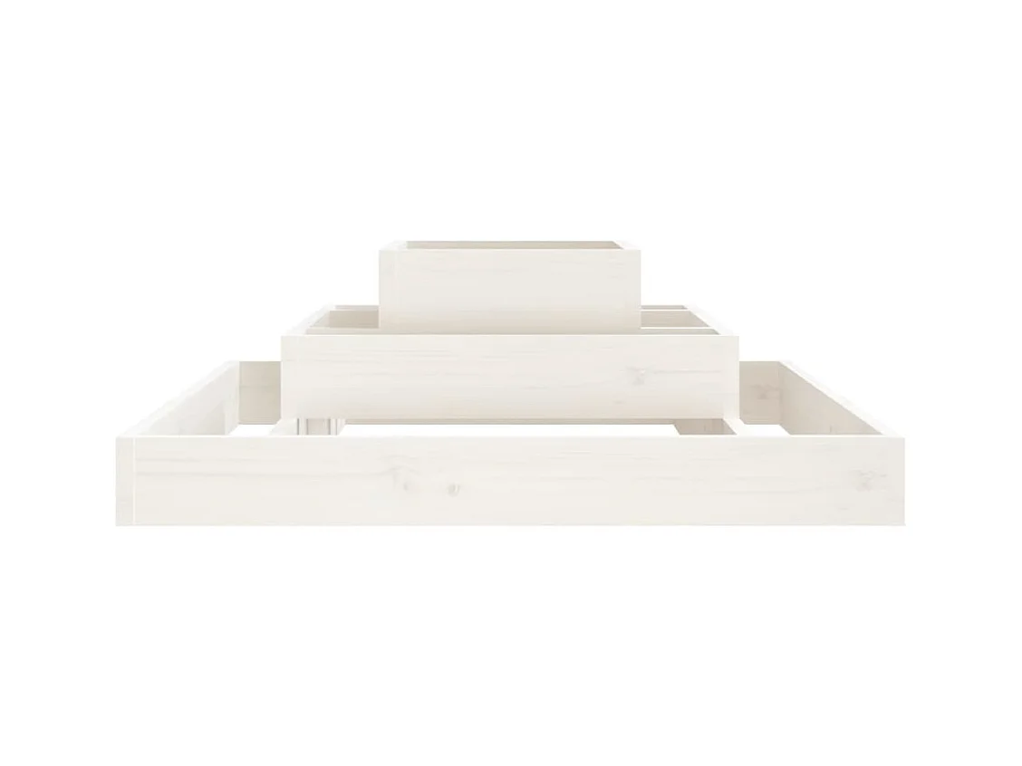 Jardinière bac lit surélevé bois blanche 80 x 80 x 27 cm 02_0037899