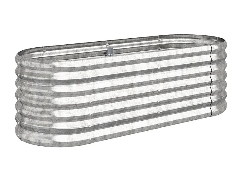 Jardinière bac lit surélevé argenté 114 x 40 x 36 cm 02_0039718