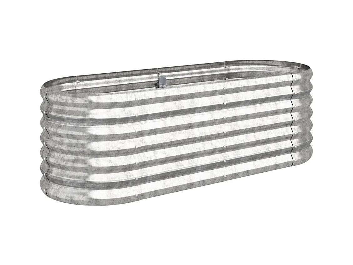 Jardinière bac lit surélevé argenté 114 x 40 x 36 cm 02_0039718