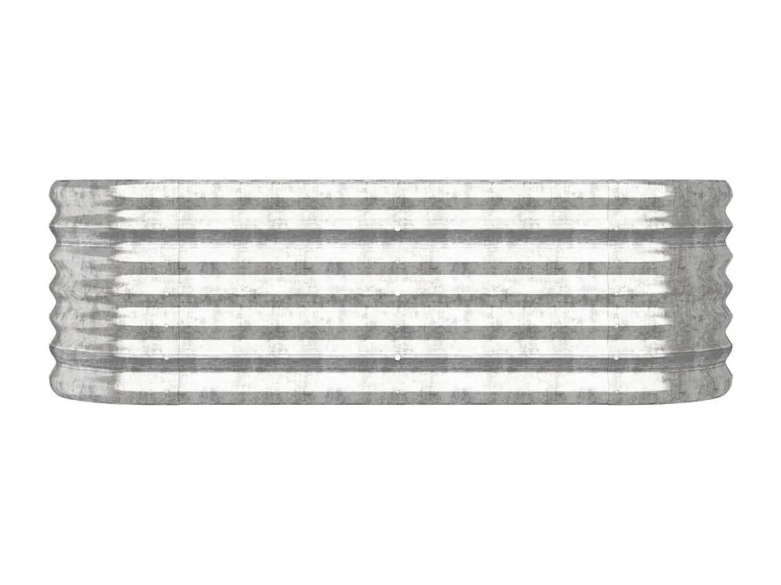 Jardinière bac lit surélevé argenté 114 x 40 x 36 cm 02_0039718