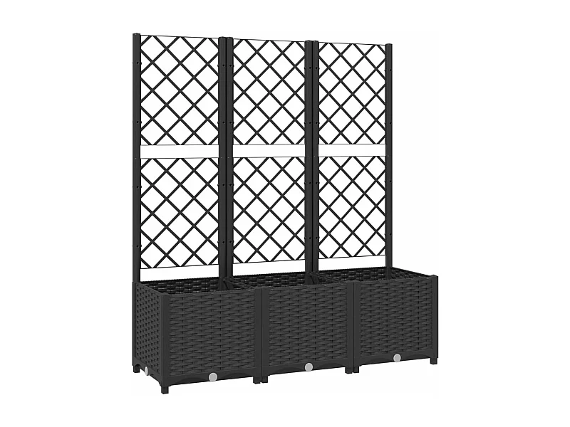 Jardinière bac lit surélevé noire 120 x 40 x 136 cm 02_0038237