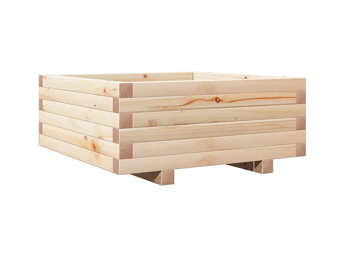 Jardinière bac lit surélevé bois marron 60 x 60 x 45438 cm 02_0037704