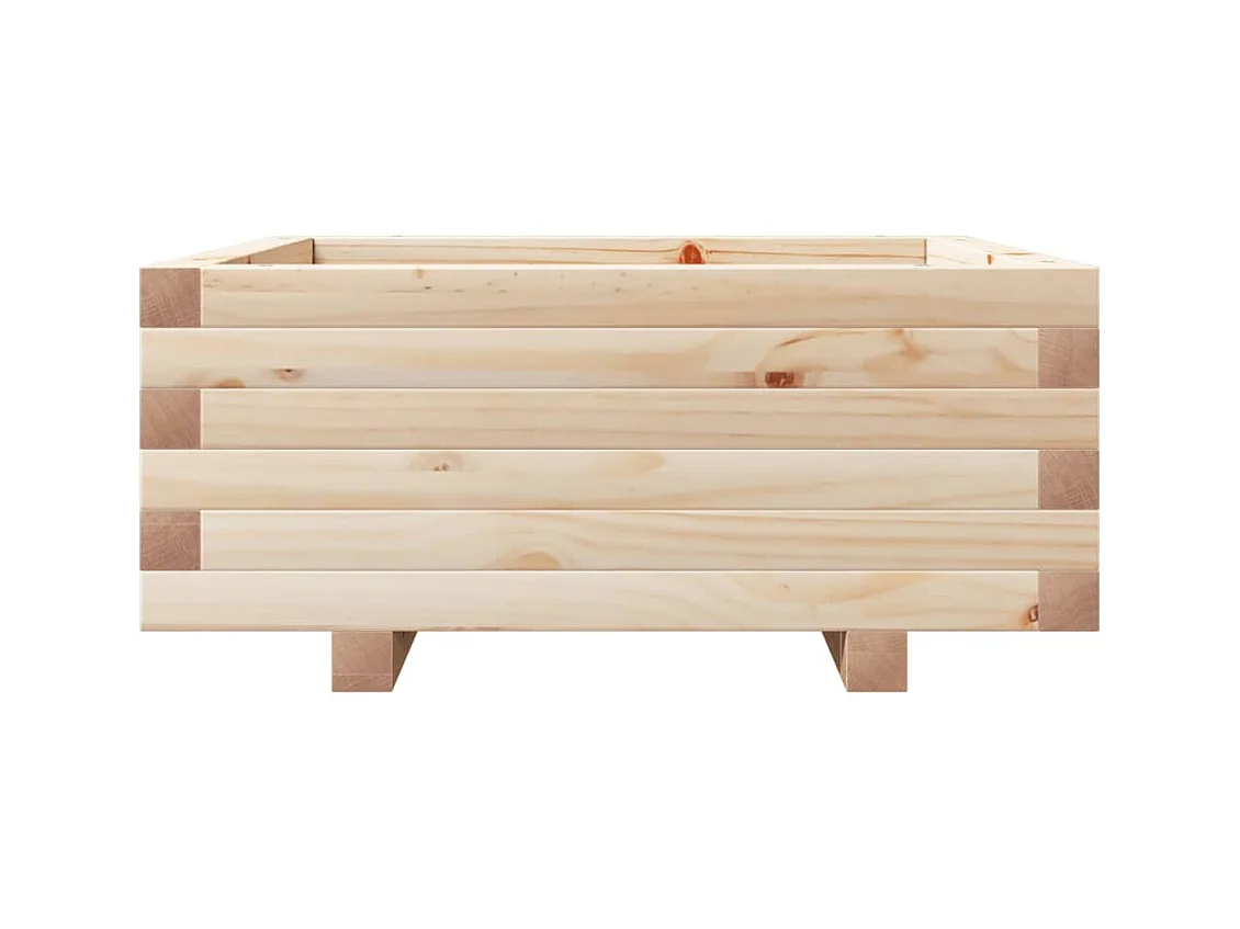 Jardinière bac lit surélevé bois marron 60 x 60 x 45438 cm 02_0037704