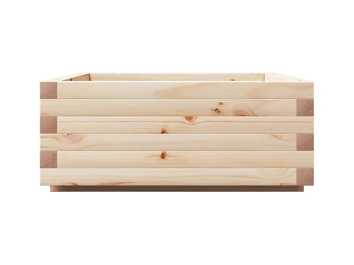 Jardinière bac lit surélevé bois marron 60 x 60 x 45438 cm 02_0037704