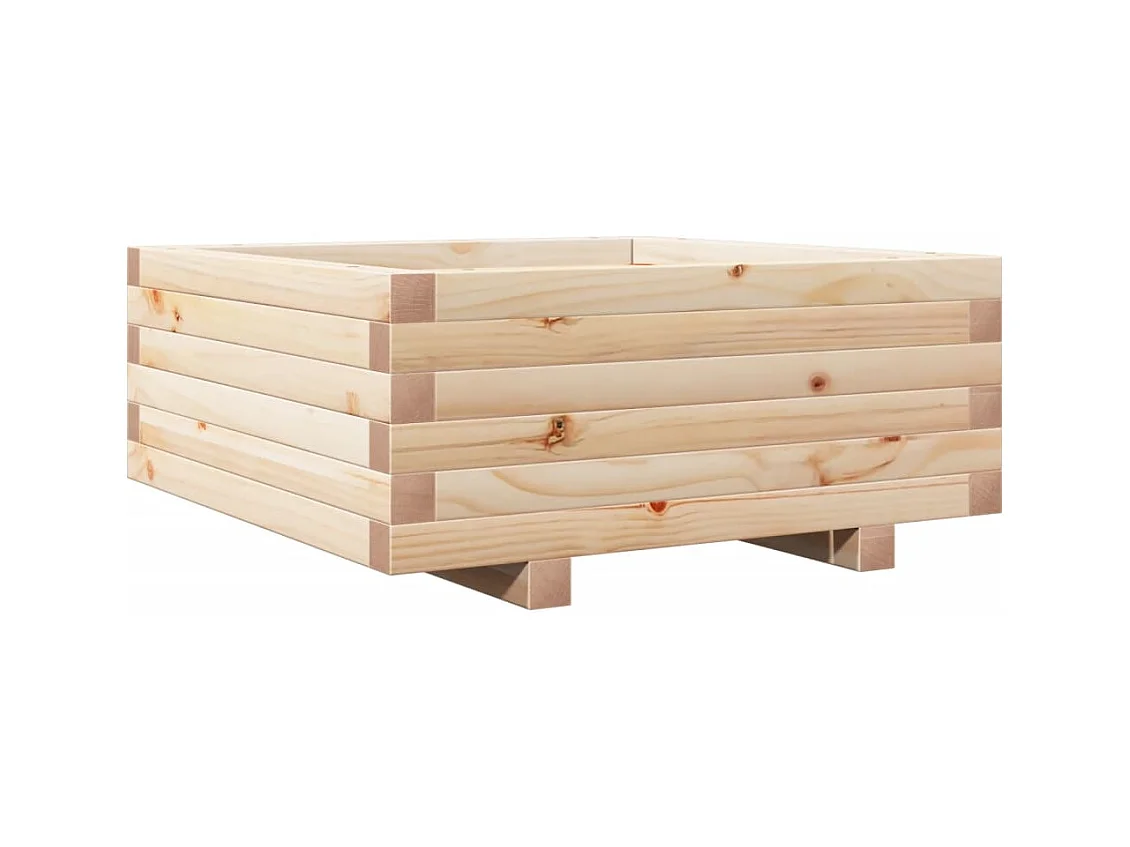 Jardinière bac lit surélevé bois marron 60 x 60 x 45438 cm 02_0037704