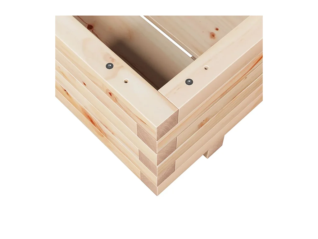 Jardinière bac lit surélevé bois marron 60 x 60 x 45438 cm 02_0037704