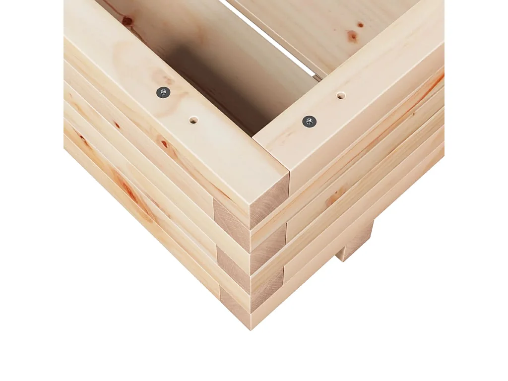 Jardinière bac lit surélevé bois marron 60 x 60 x 45438 cm 02_0037704