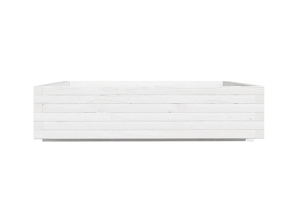 Jardinière bac lit surélevé bois blanche 100 x 100 x 45438 cm 02_0037255