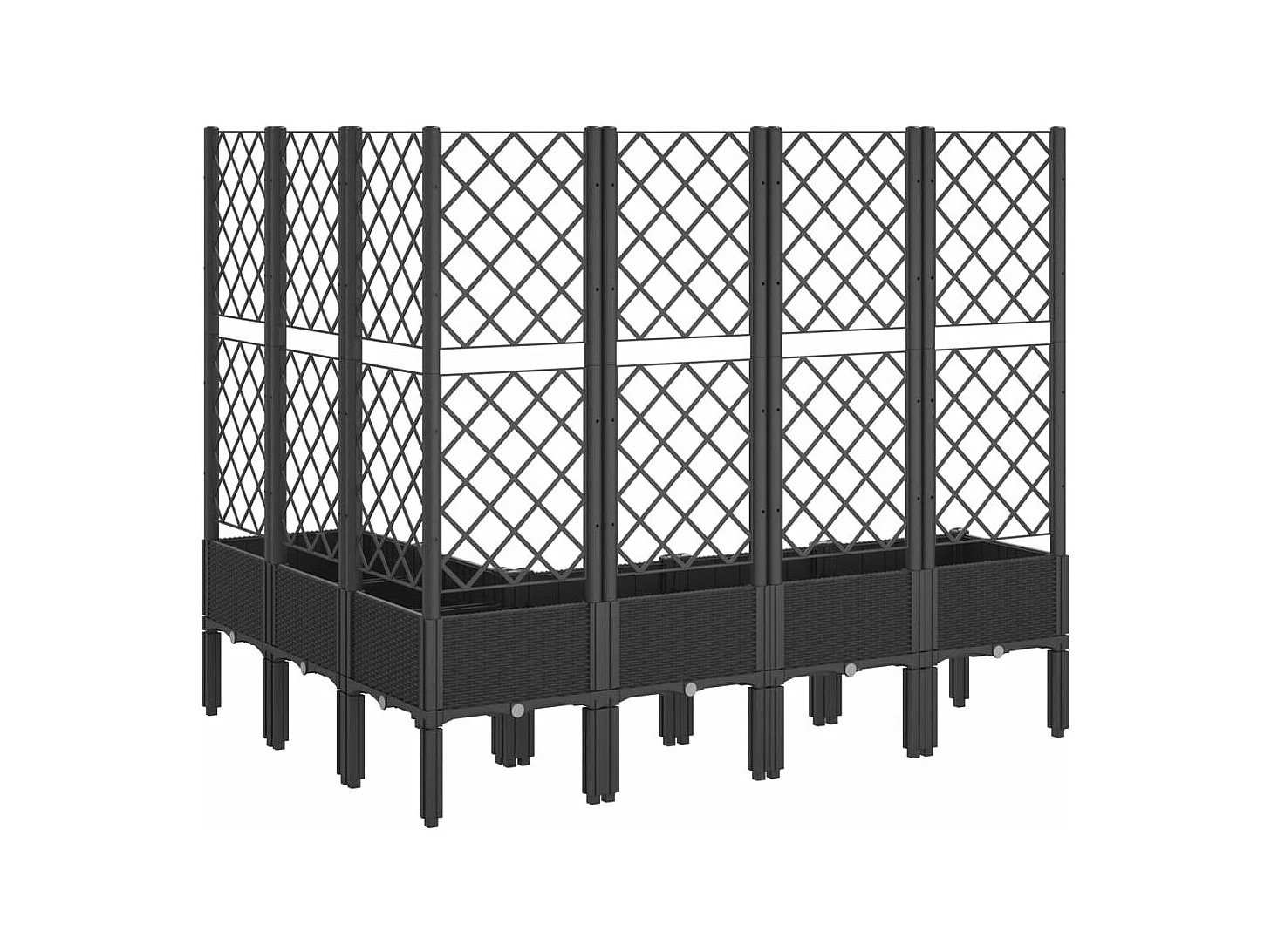 Jardinière bac lit surélevé noire 160 x 120 x 142 cm 02_0038253