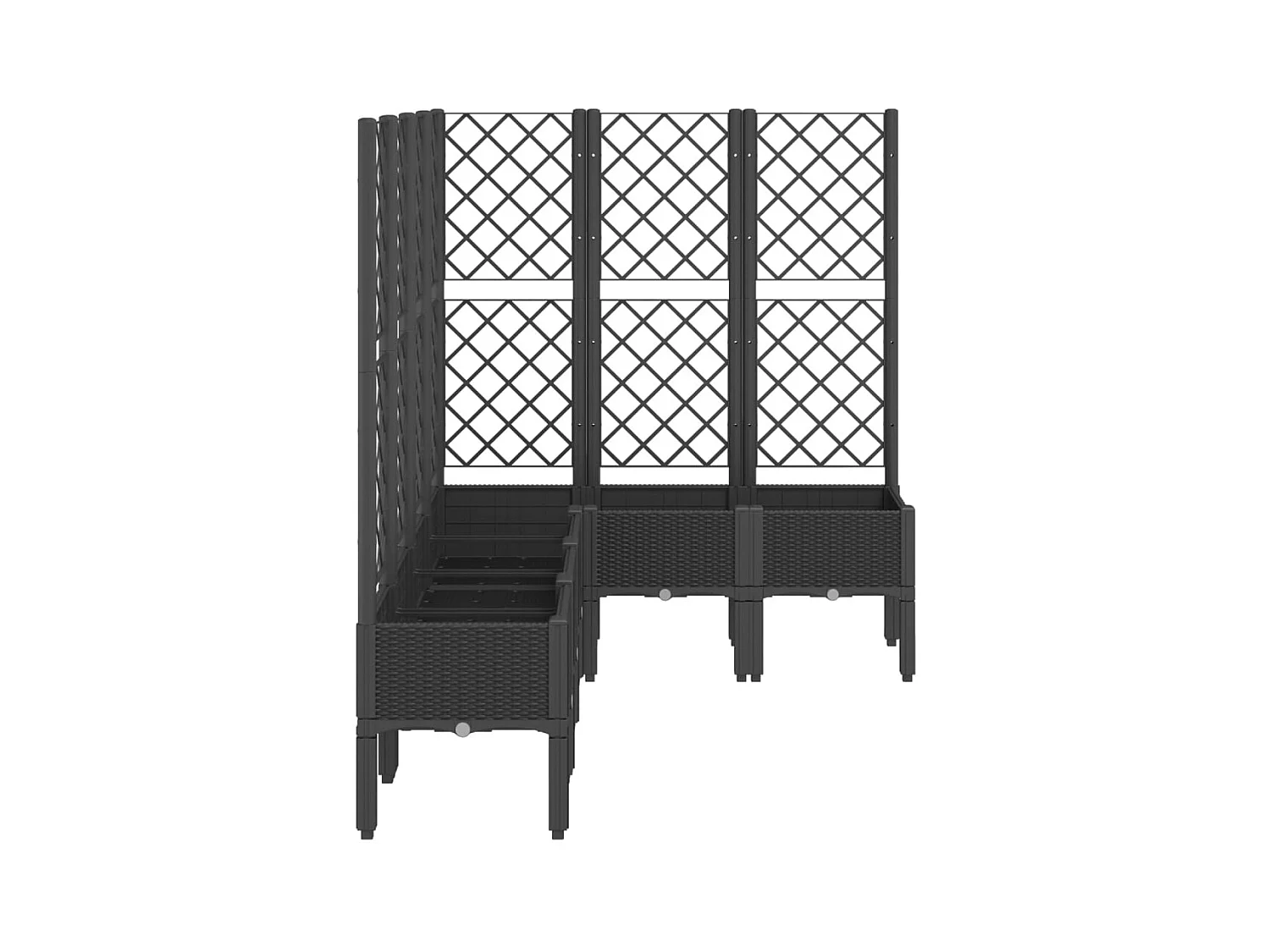 Jardinière bac lit surélevé noire 160 x 120 x 142 cm 02_0038253